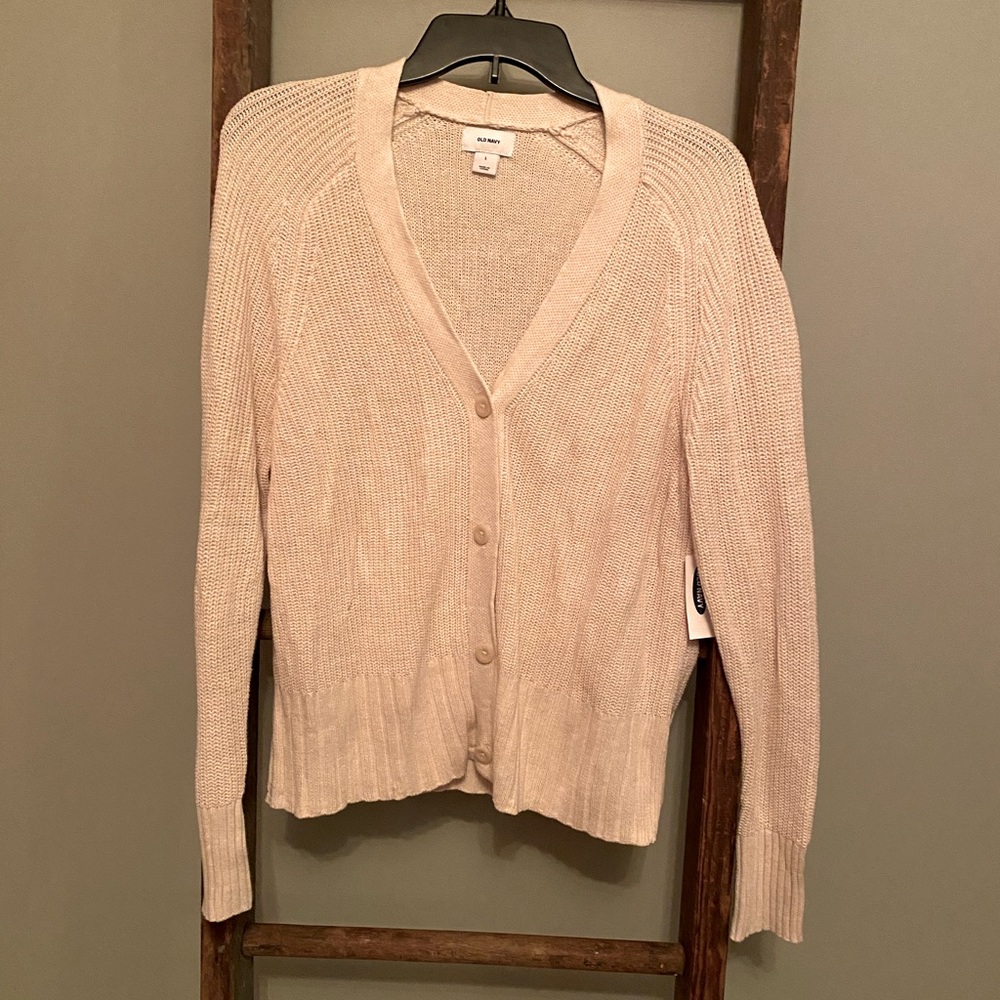 Cream library cardigan size L